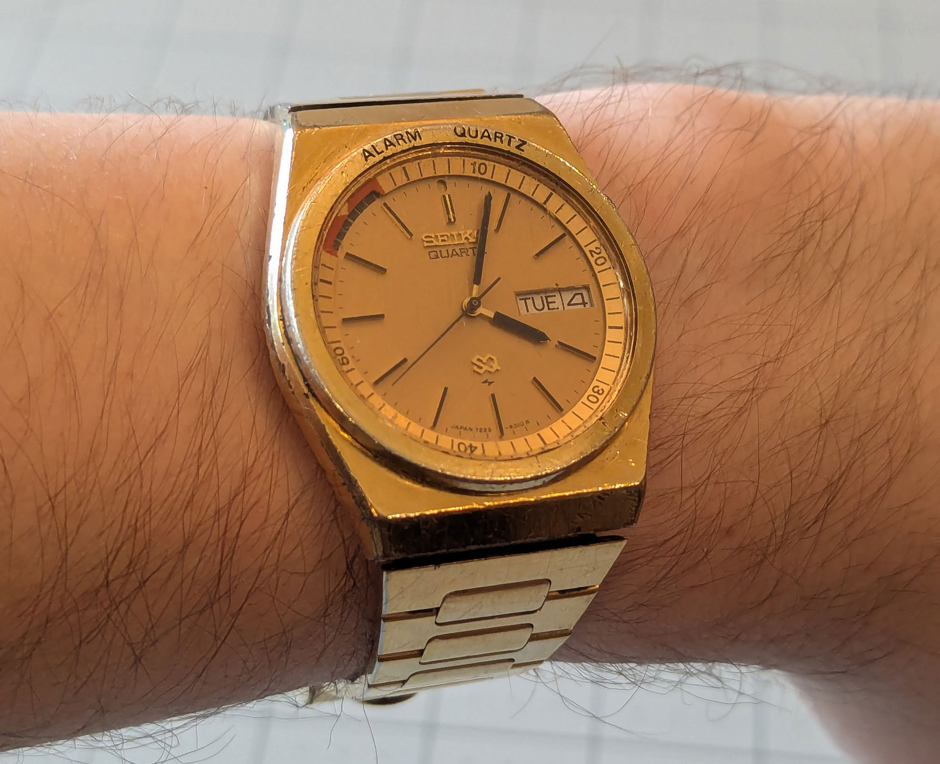 The Alarm Quartz on wrist