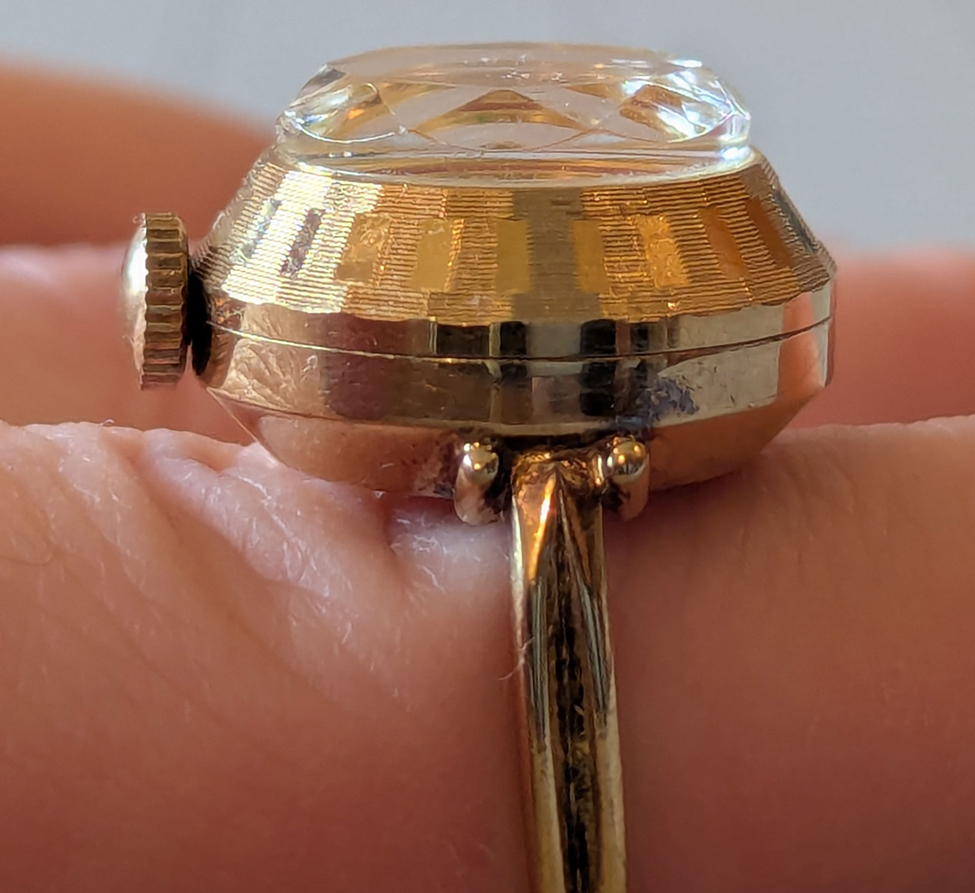 The Seiko Ring Watch from the side
