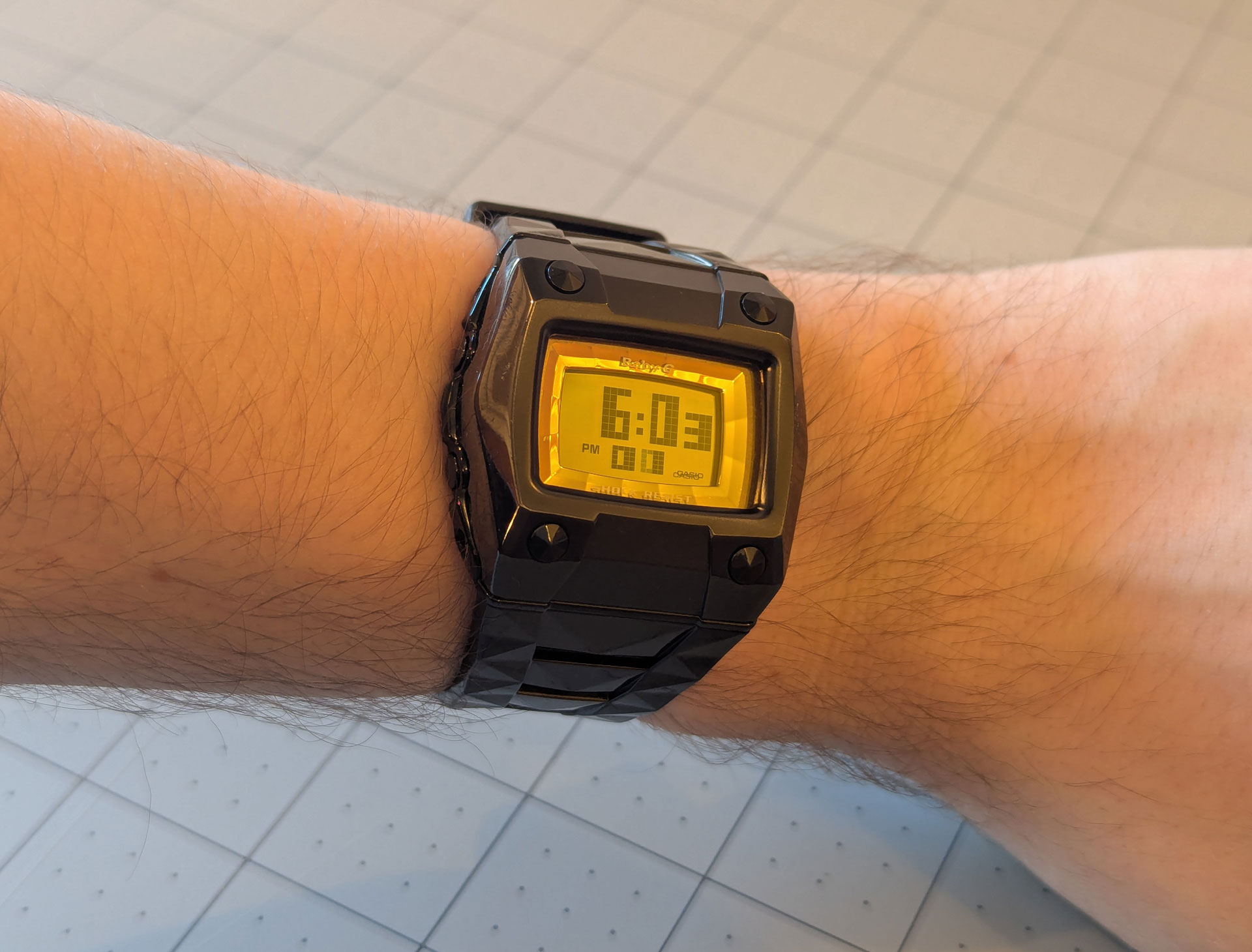 The BG-2100 on wrist
