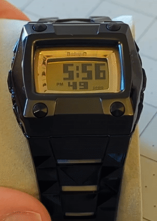 The time displayed in bold letters