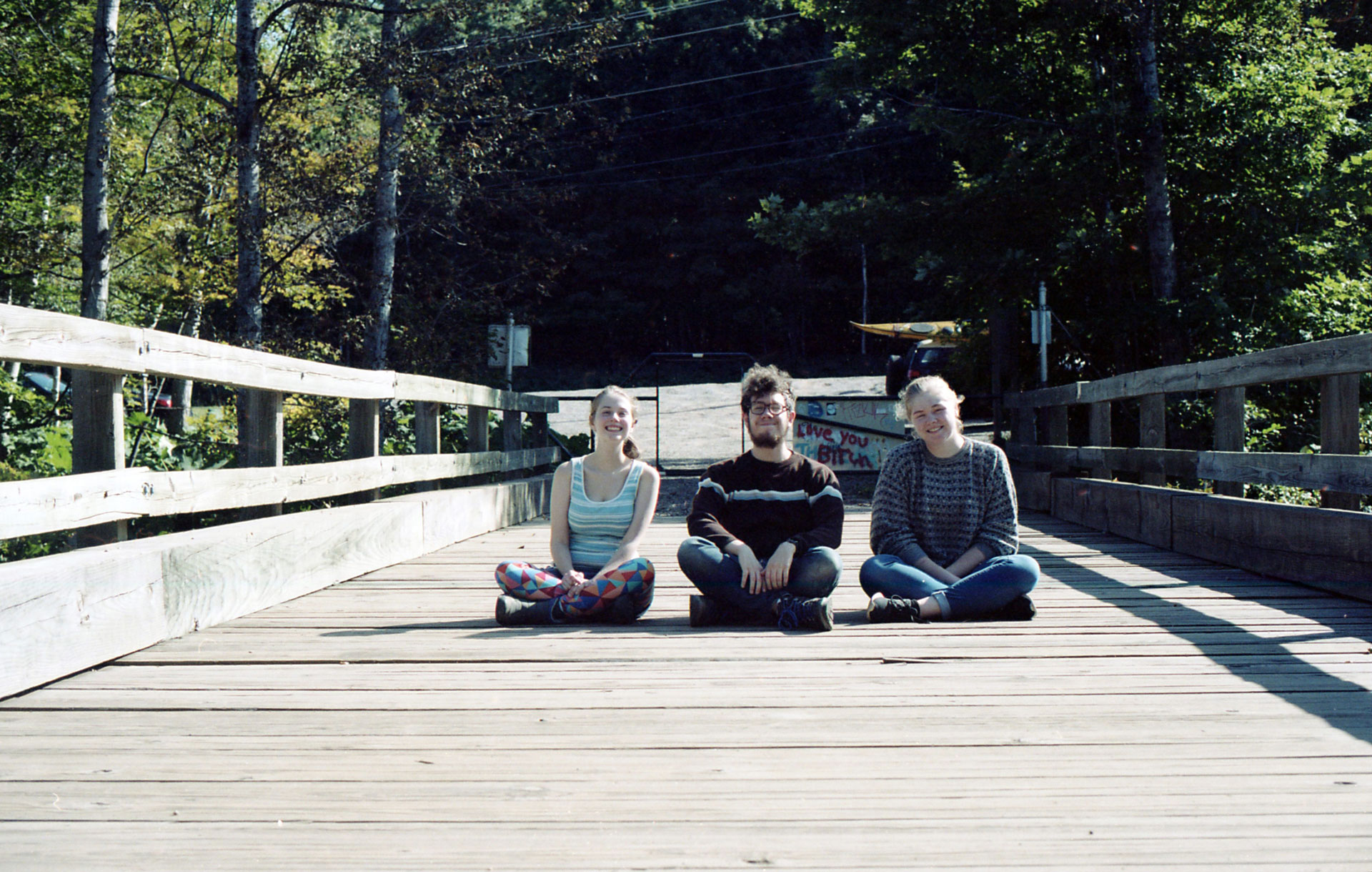 the photographer and friends at Wright Street Falls