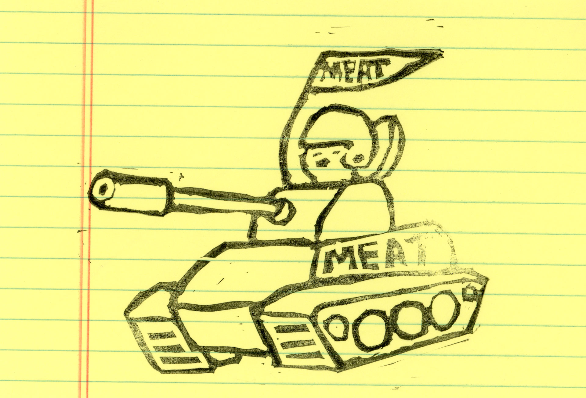 a stamp of the Meat Tank