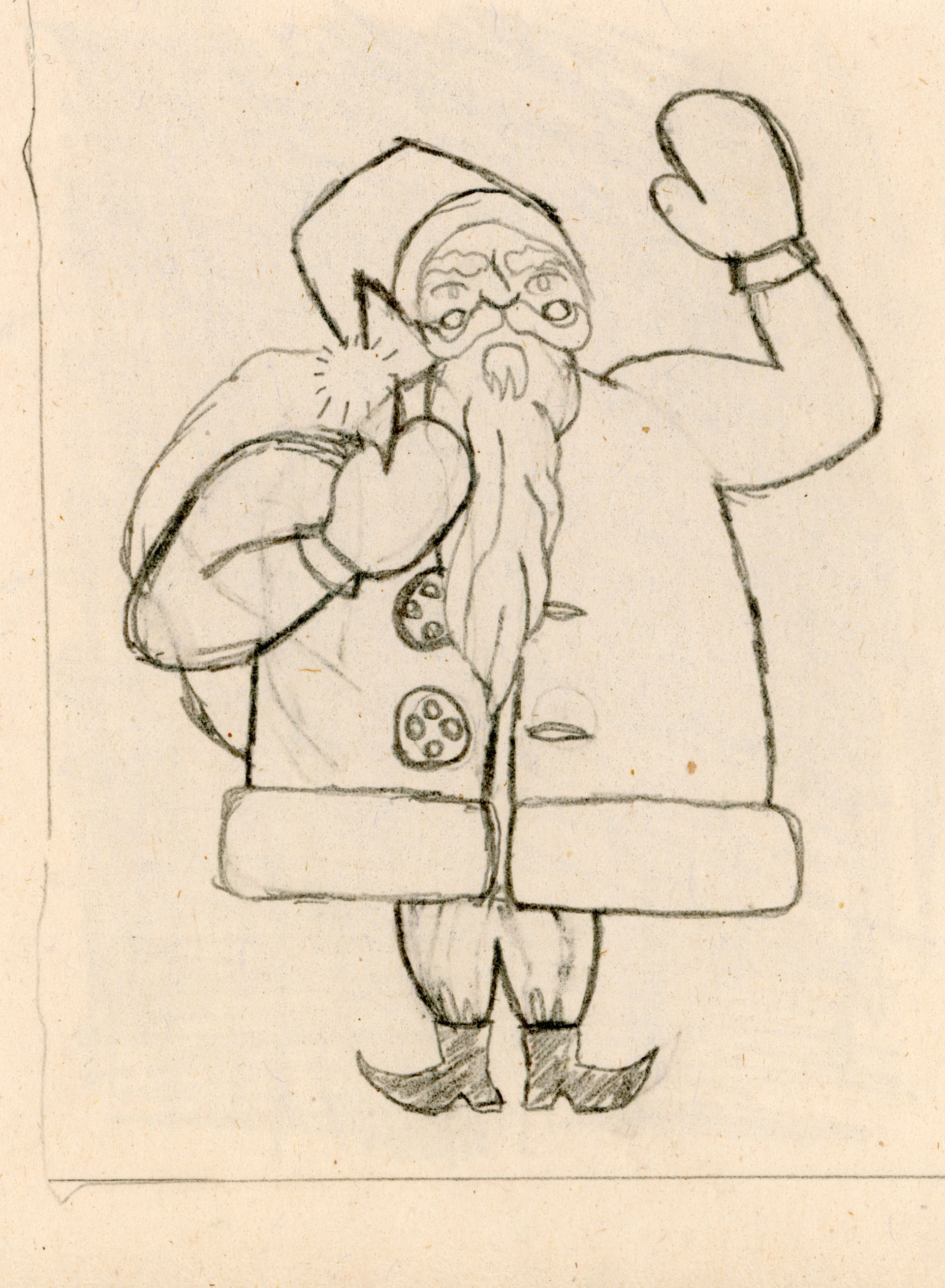 The process of making the stamp of santa